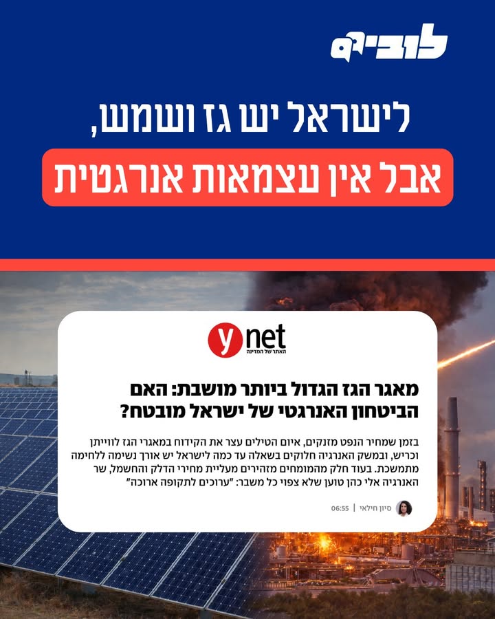 המלחמה והשפעתה על מחירי האנרגיה בישראל